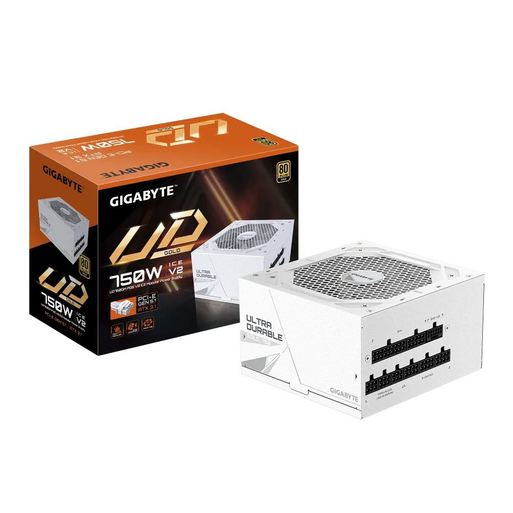 Захранващ блок Gigabyte UD750GM PG5 ICE 750W, 80+ Gold PCIe 5.1