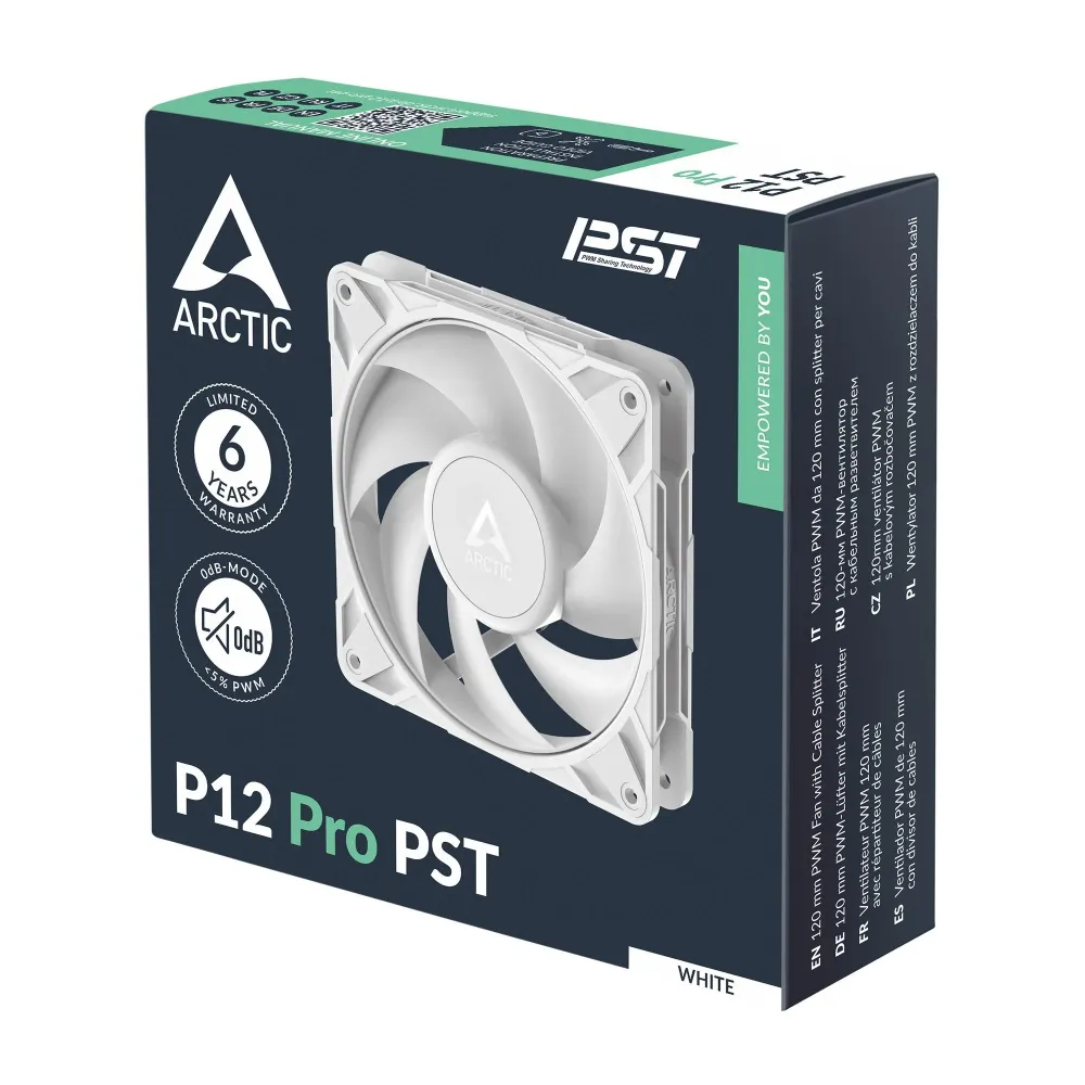 Вентилатор ARCTIC P12 Pro PST White - 120mm PWM