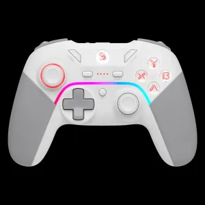 Геймърски контролер A4tech Bloody GPW70, Жичен и безжичен, RGB, Бял