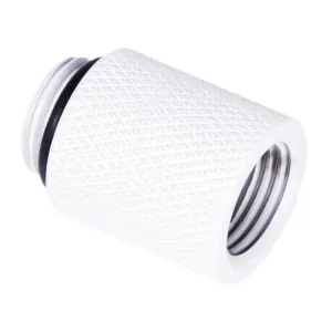 Удължител Alphacool Eiszapfen, 20 mm, G1/4 вънжна към G1/4 вътрешна резба, Бял