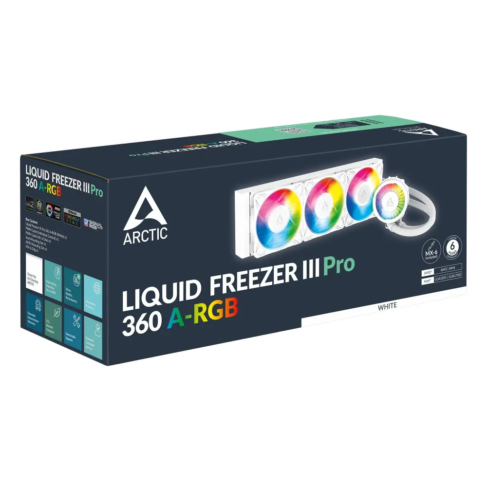 Охладител за процесор Arctic Liquid Freezer III Pro 360 A-RGB - White
