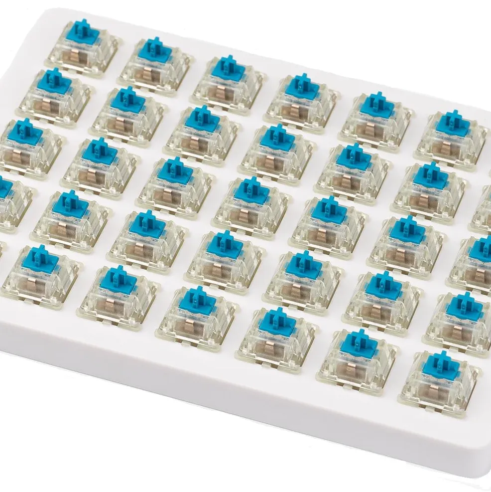 Суичове за механична клавиатура Keychron Cherry MX, Blue, RGB, Switch Set 35 броя