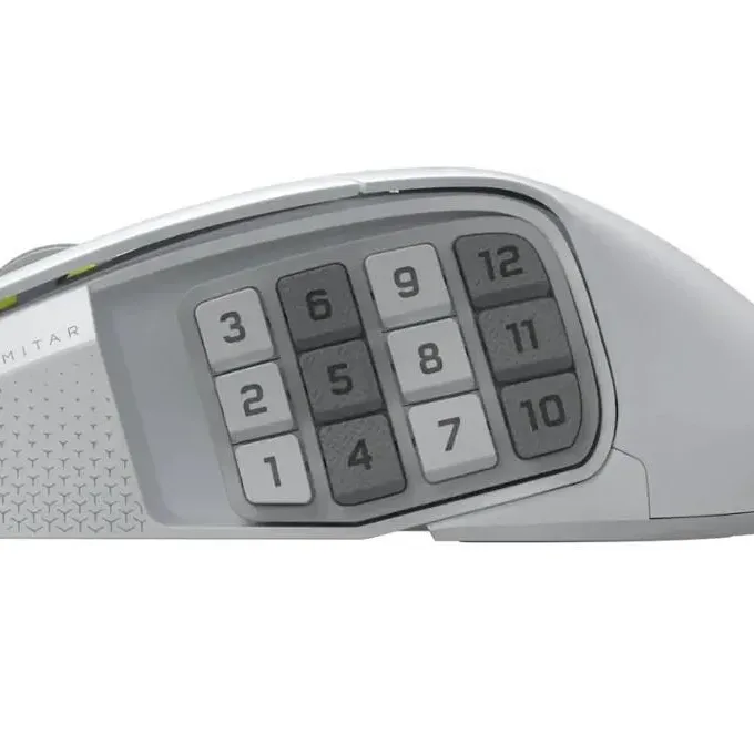 Геймърскa оптична мишка CORSAIR SCIMITAR ELITE WIRELESS SE White, 33000 DPI