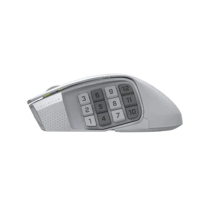 Геймърскa оптична мишка CORSAIR SCIMITAR ELITE WIRELESS SE White, 33000 DPI