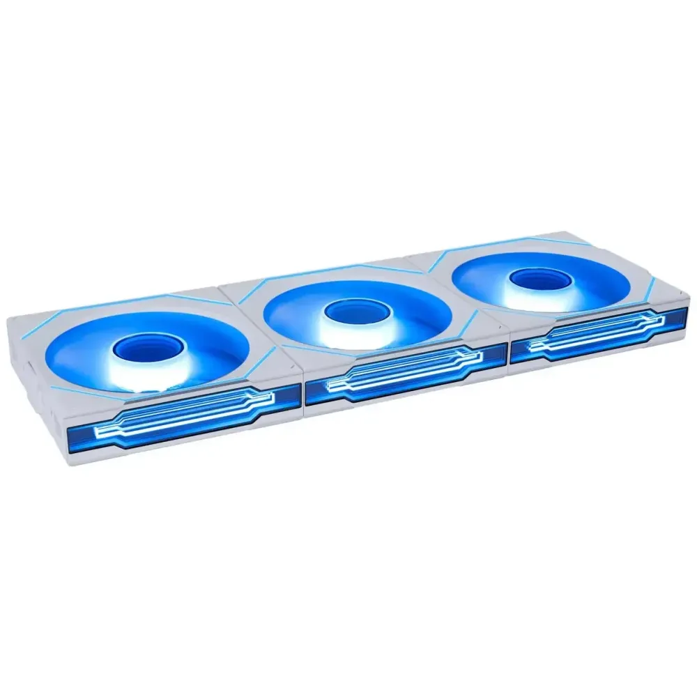 Вентилатори 3бр Lian Li UNI FAN SL-INF Wireless ARGB PWM Reverse - 120 mm Бели + Контролер