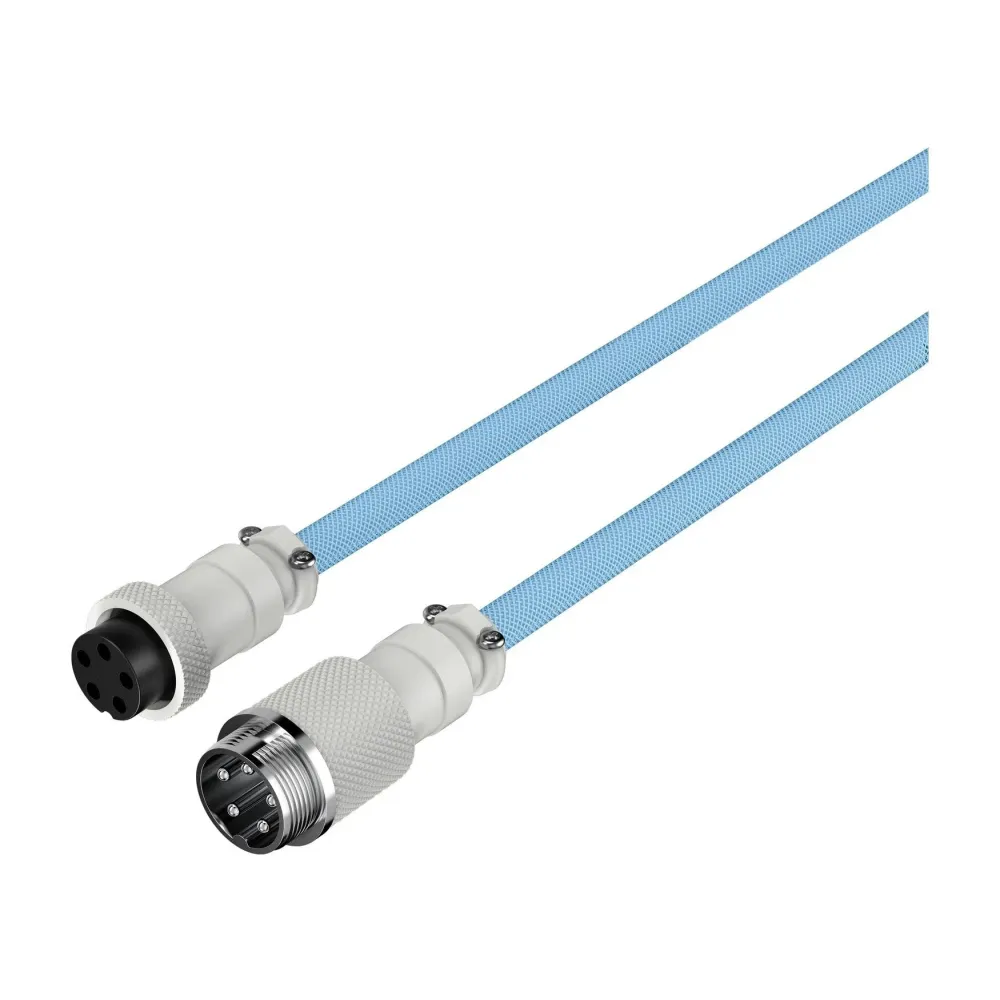 Кабел за клавиатура HyperX Coiled Cable USB-C Light Blue-White Кабел за клавиатура HyperX Coiled Cable USB-C Light Blue-White