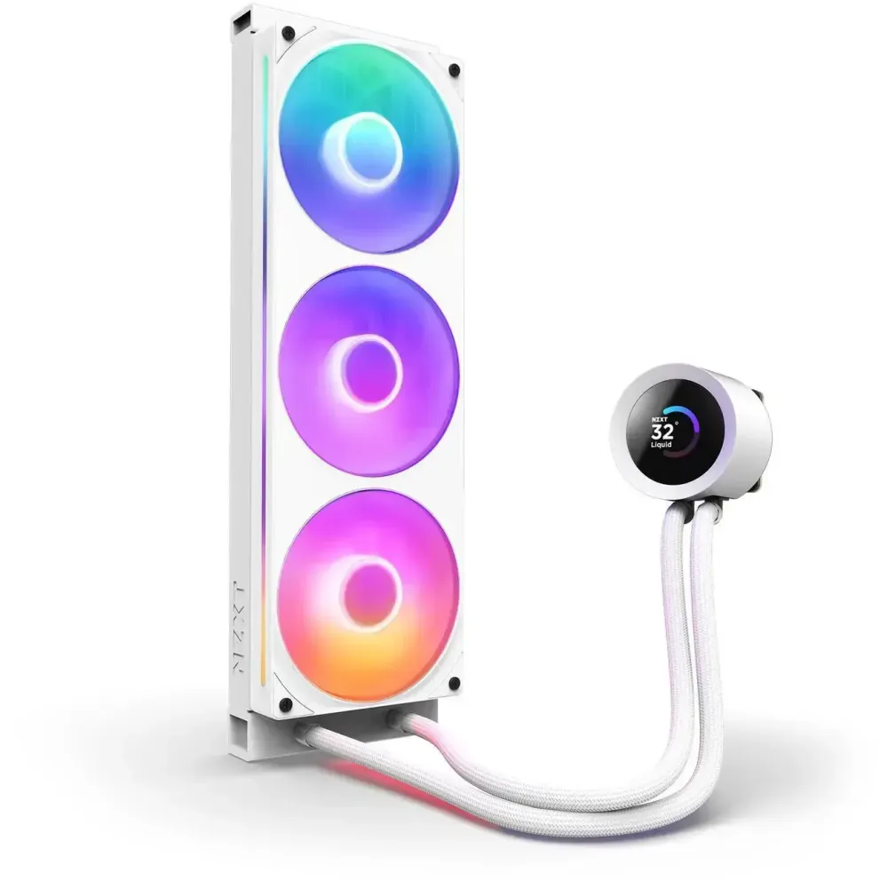 Охладител за процесор NZXT Kraken Plus 360 RGB LCD Display - White Охладител за процесор NZXT Kraken Plus 360 RGB LCD Display - White