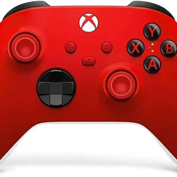 Геймърски контролер Microsoft, За Xbox, Безжичен, Червен