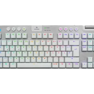 Безжична геймърска механична клавиатура Logitech G915X White Lightspeed TKL - GL Tactile Switch