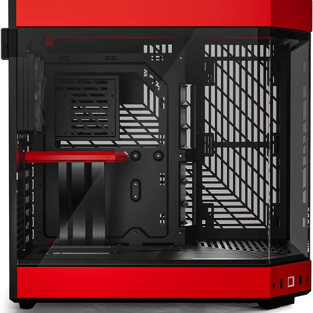 Кутия HYTE Y60 Tempered Glass, Mid-Tower, Черно и Червено