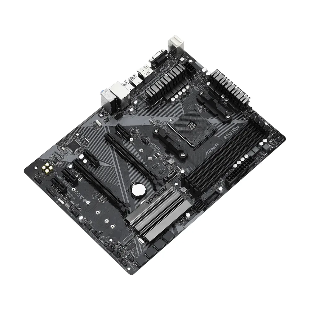 Дънна платка ASRock B450 Pro4 R2.0, AM4, DDR4