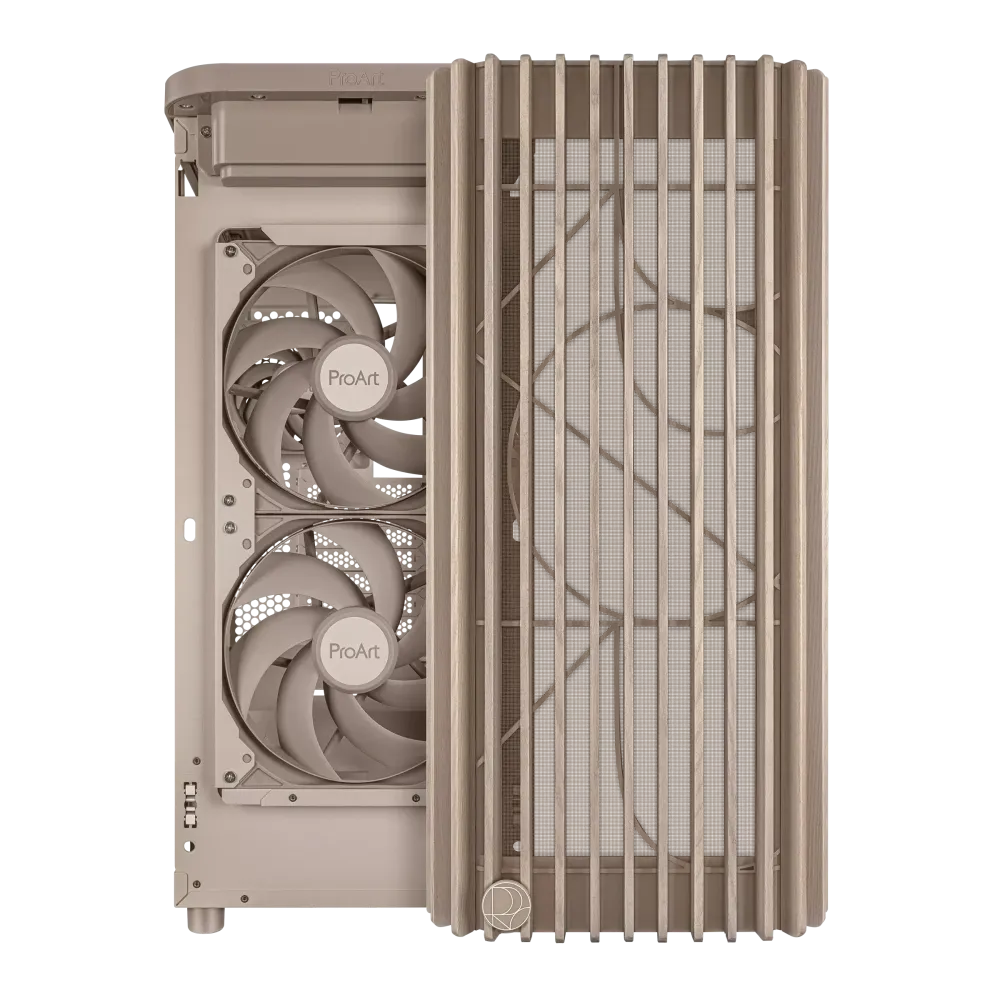Кутия ASUS ProArt PA401 Wood Edition Beige - Mesh Panel