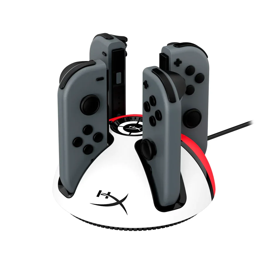 Докинг станция HyperX ChargePlay Quad 2, за Nintendo Switch Joy-Con контролери, Бяло/Червено Докинг станция HyperX ChargePlay Quad 2, за Nintendo Switch Joy-Con контролери, Бяло/Червено