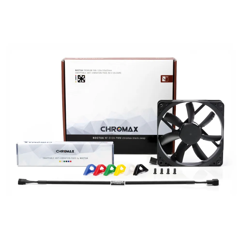 Вентилатор Noctua 120mm NF-S12A PWM Chromax.black.swap Вентилатор Noctua 120mm NF-S12A PWM Chromax.black.swap