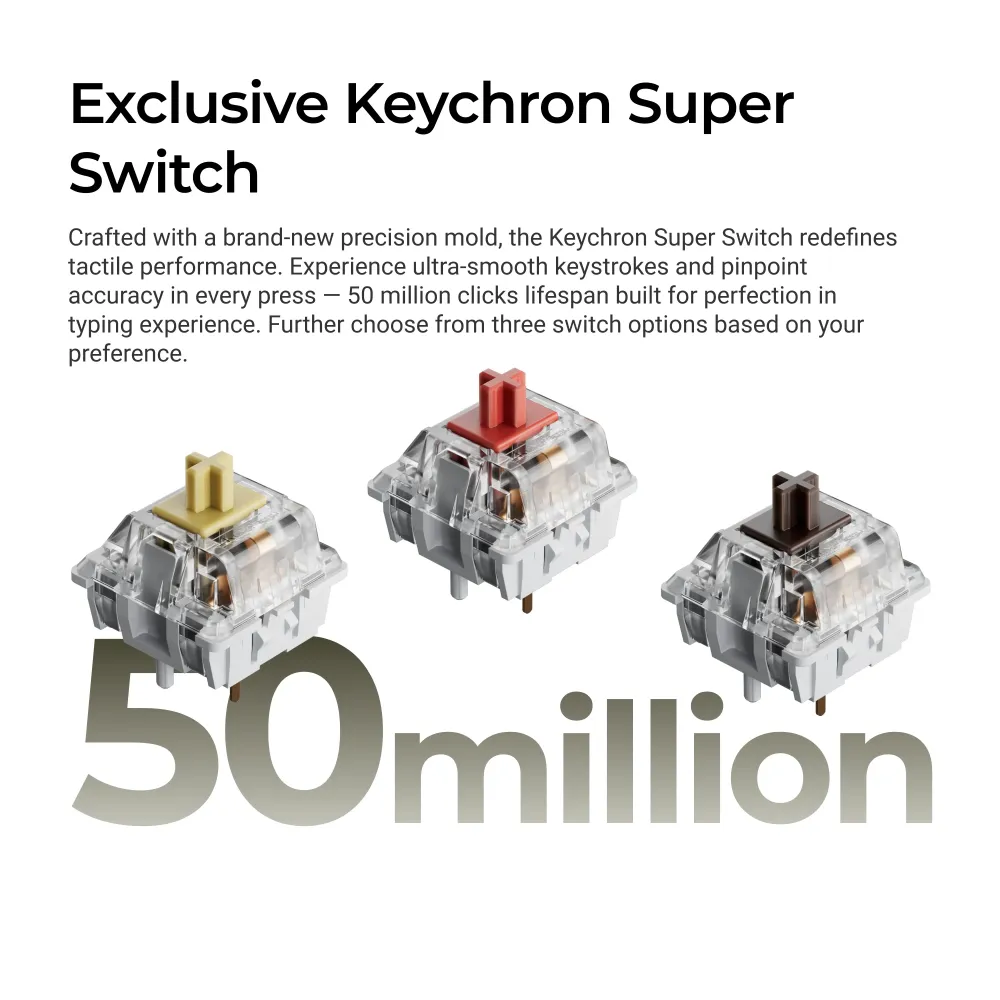 Геймърска Механична клавиатура Keychron C1 Pro 8K QMK - Super Brown Switch Геймърска Механична клавиатура Keychron C1 Pro 8K QMK - Super Brown Switch