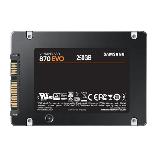 SSD SAMSUNG 870 EVO SATA 2.5”, 250GB, SATA 6 Gb/s, MZ-77E250B/EU SSD SAMSUNG 870 EVO SATA 2.5”, 250GB, SATA 6 Gb/s, MZ-77E250B/EU