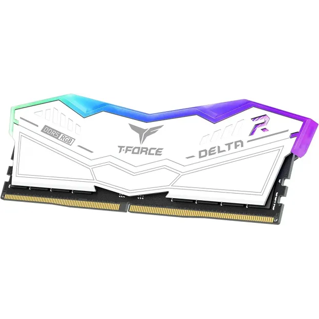 Памет Team Group T-Force Delta RGB White DDR5 32GB (2x16GB) 6000MHz CL38