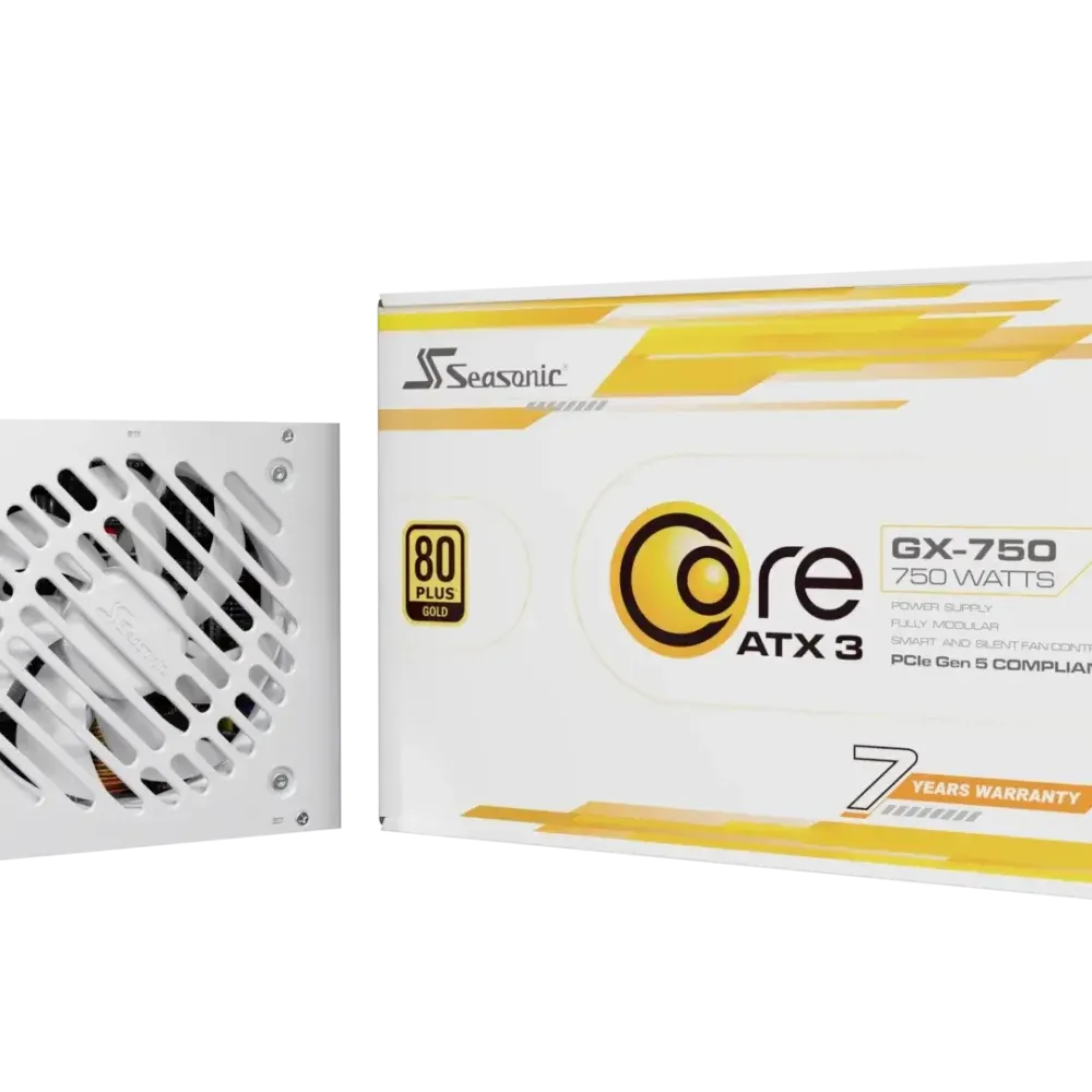Захранващ блок Seasonic CORE GX White 750W 80+ Gold, Fully Modular, ATX 3.1, PCIe 5.1