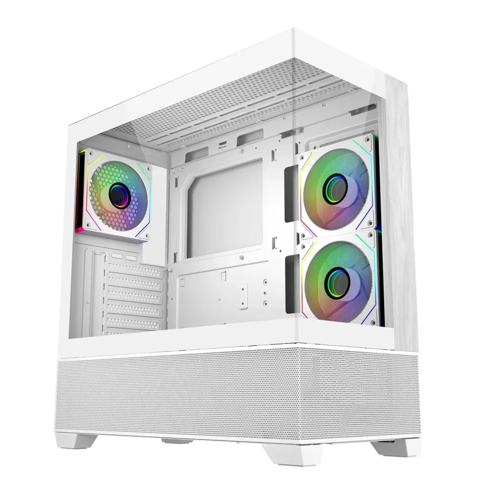Кутия CoolerMaster Elite 690 Wood - Бял