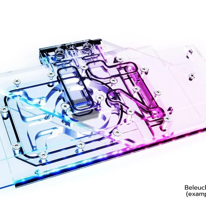 Воден блок за видео карта Alphacool Eisblock Aurora Acryl GPX-A Radeon RX 6800/6800XT Strix/TUF with Backplate