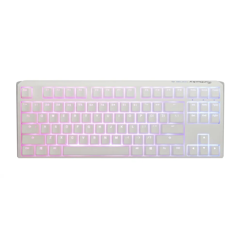 Геймърскa механична клавиатура Ducky One 3 Pure White TKL Hotswap Cherry MX Brown, RGB, PBT Keycaps Геймърскa механична клавиатура Ducky One 3 Pure White TKL Hotswap Cherry MX Brown, RGB, PBT Keycaps