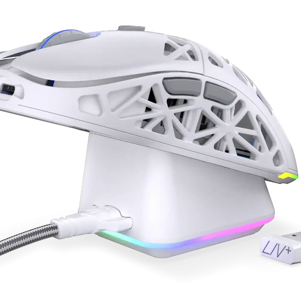 Геймърска безжична мишка ENDORFY LIV Plus Onyx White