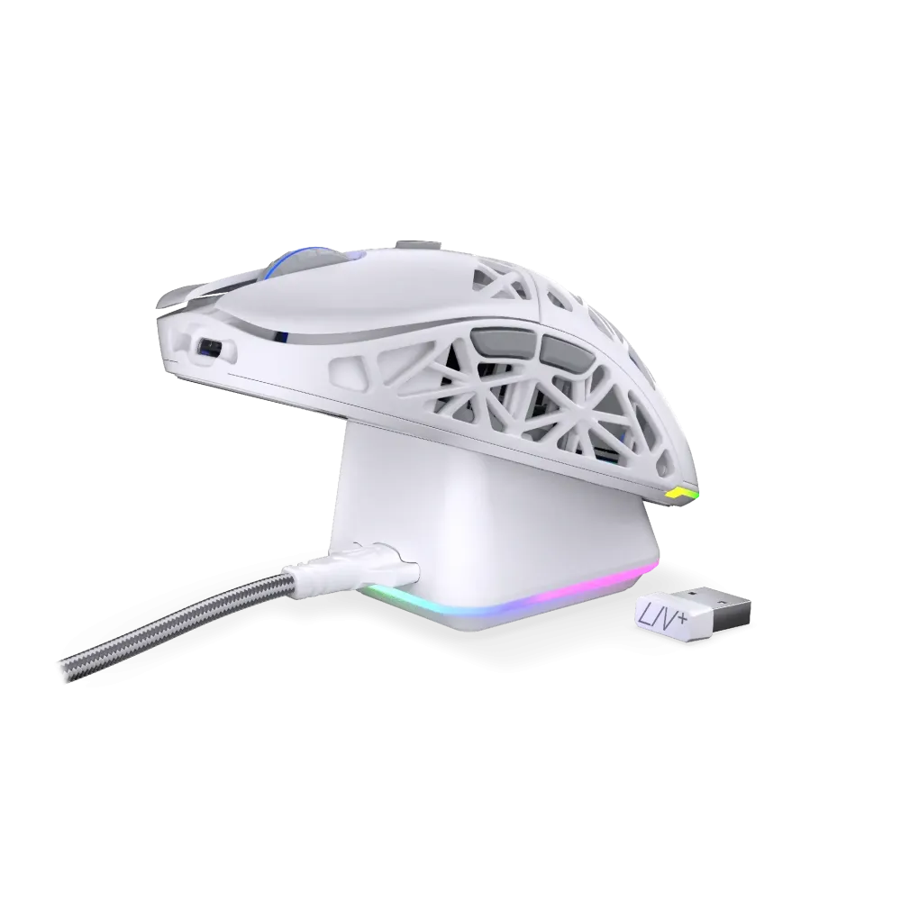 Геймърска безжична мишка ENDORFY LIV Plus Onyx White