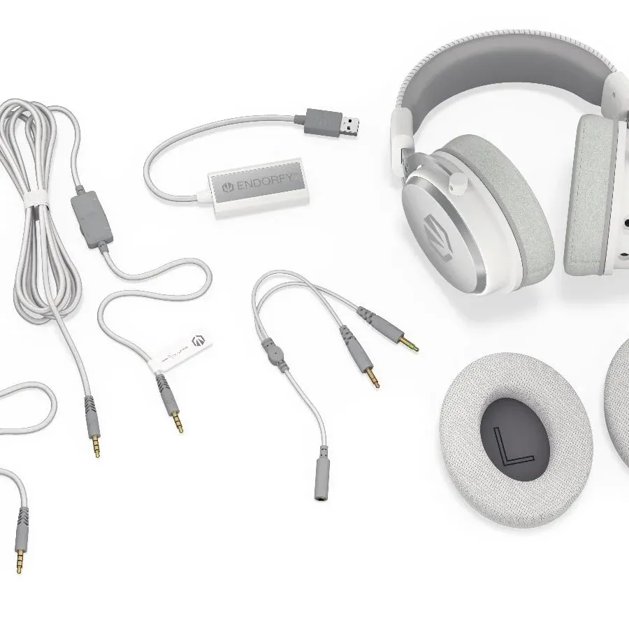 Геймърски слушалки ENDORFY Viro Plus 7.1 USB - Onyx White