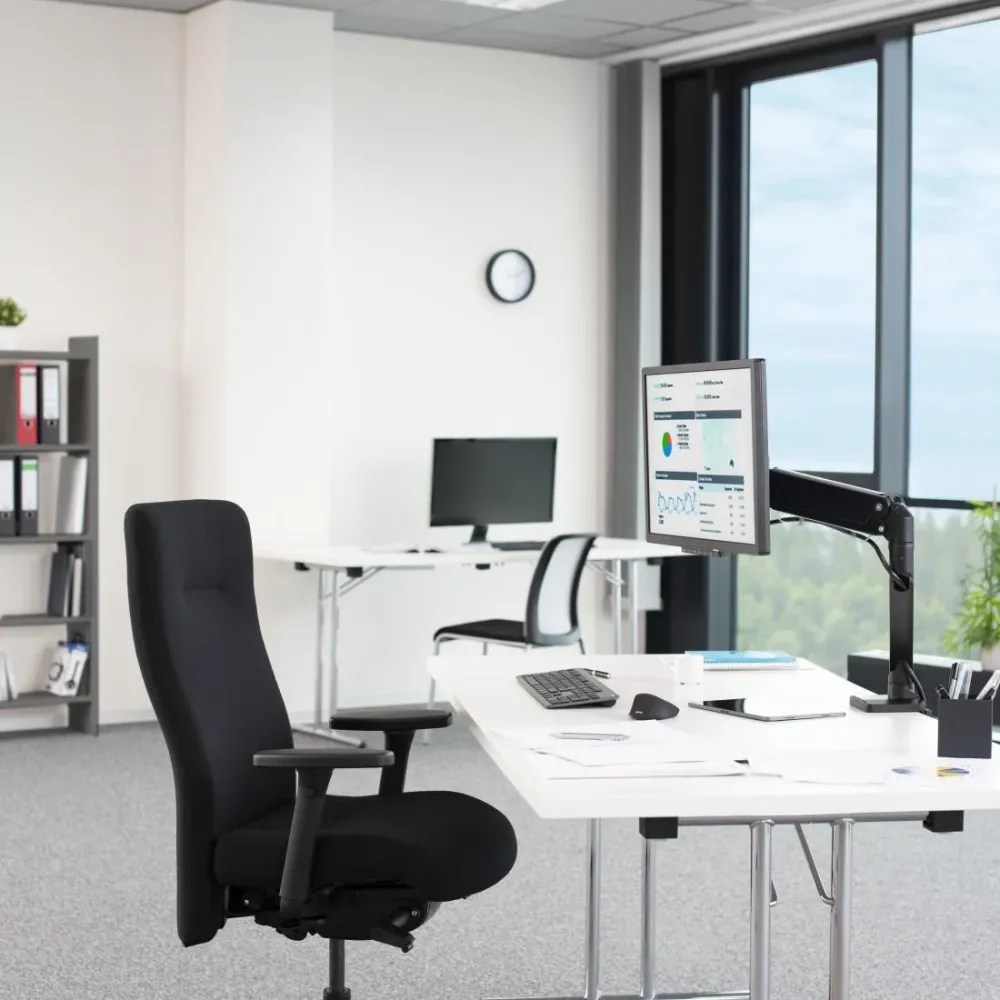 Стойка за монитор за бюро HAMA, Регулируема, Амортисьор, 13