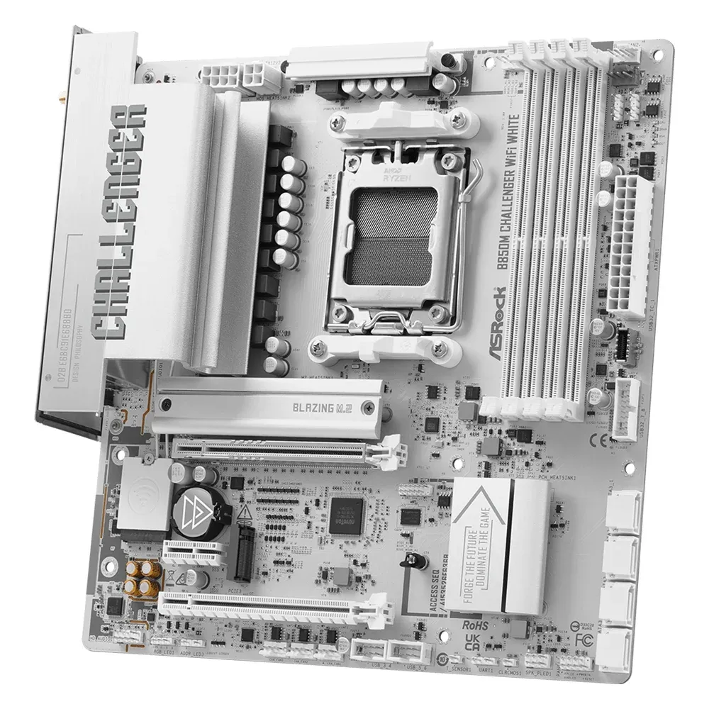 Дънна платка ASRock B850M CHALLENGER WIFI WHITE socket AM5