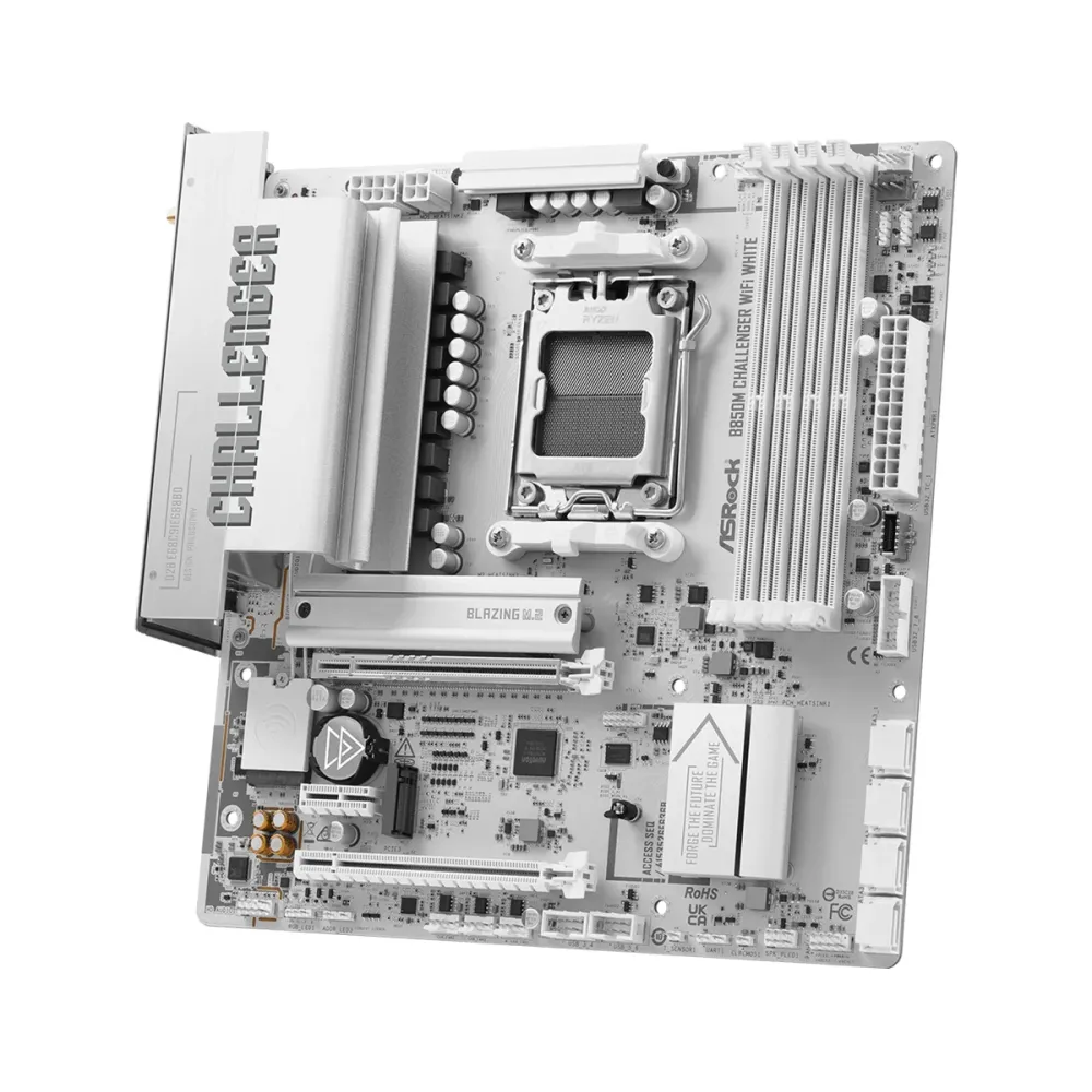 Дънна платка ASRock B850M CHALLENGER WIFI WHITE socket AM5 Дънна платка ASRock B850M CHALLENGER WIFI WHITE socket AM5