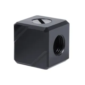 Терминал за свързване Alphacool Eiszapfen, G1/4 IT, 5 посочвен, Черен