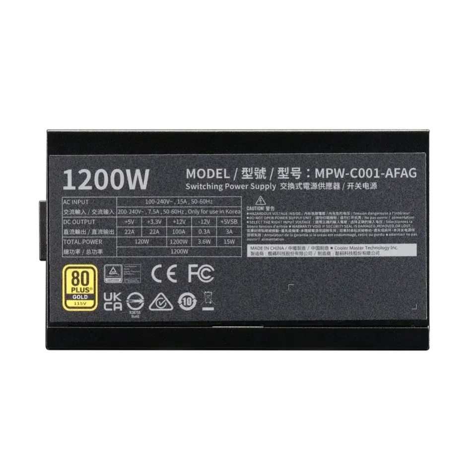 Захранващ блок Cooler Master Elite Gold 1200W ATX 3.1