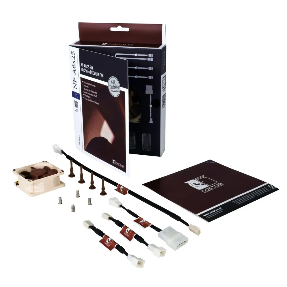 Вентилатор Noctua NF-A6x25 FLX, 60mm Вентилатор Noctua NF-A6x25 FLX, 60mm
