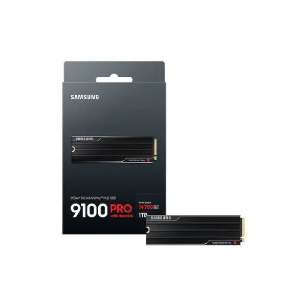 SSD SAMSUNG 9100 PRO 1TB, PCIe 5.0 NVMe M.2 Type 2280 Heatsink SSD SAMSUNG 9100 PRO 1TB, PCIe 5.0 NVMe M.2 Type 2280 Heatsink