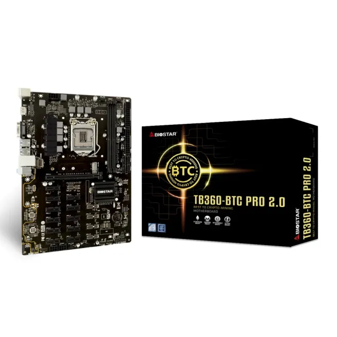 Дънна платка BIOSTAR TB360-BTC PRO 2.0 Intel Socket 1151 Дънна платка BIOSTAR TB360-BTC PRO 2.0 Intel Socket 1151