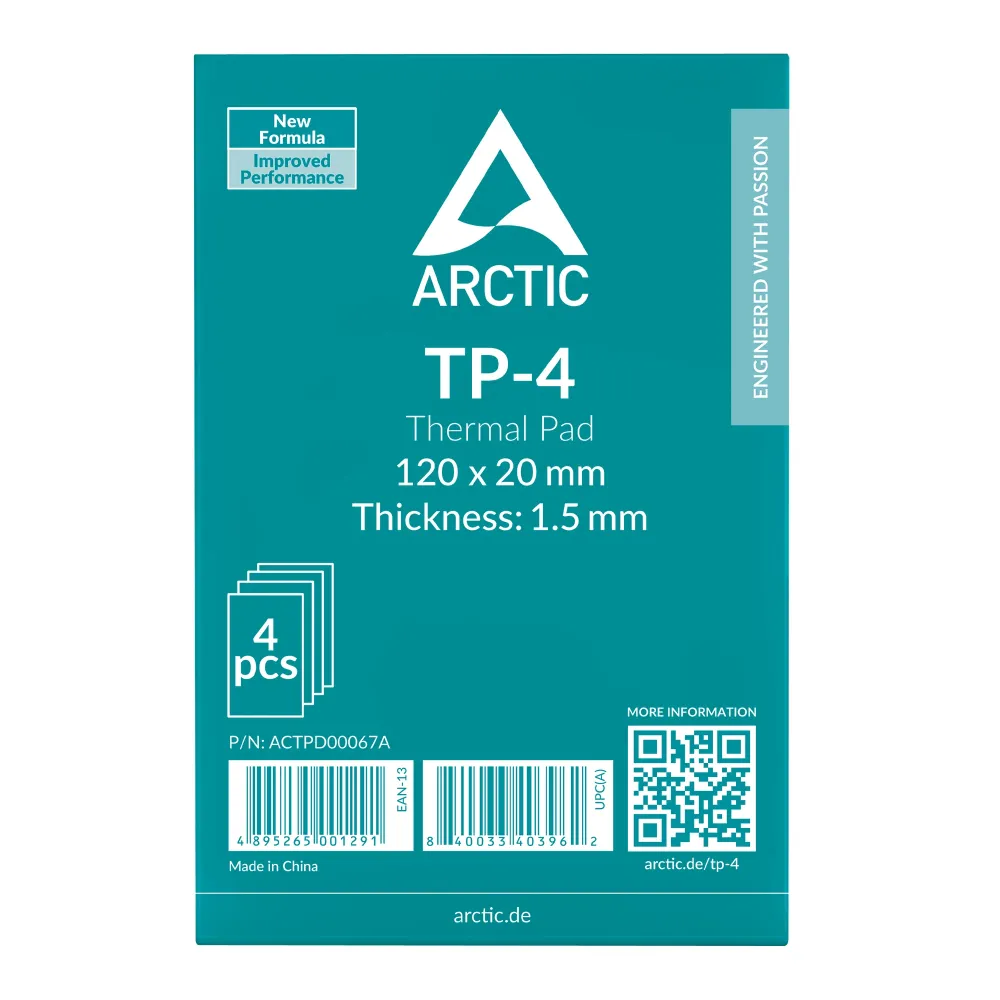 Термопроводящ пад ARCTIC TP-4 - 120x20x1.5 mm 4-Pack