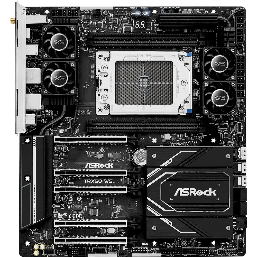 Дънна платка ASROCK TRX50 WS, Socket sTR5, ATX, 4xDDR5