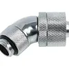 Компресионен фитинг Alphacool, 16/10 - G1/4, 45°, Въртящ се, Хром