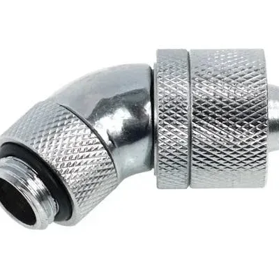 Компресионен фитинг Alphacool, 16/10 - G1/4, 45°, Въртящ се, Хром