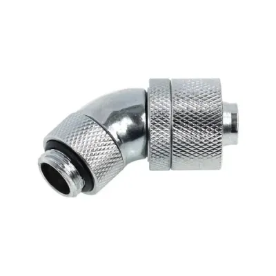 Компресионен фитинг Alphacool, 16/10 - G1/4, 45°, Въртящ се, Хром