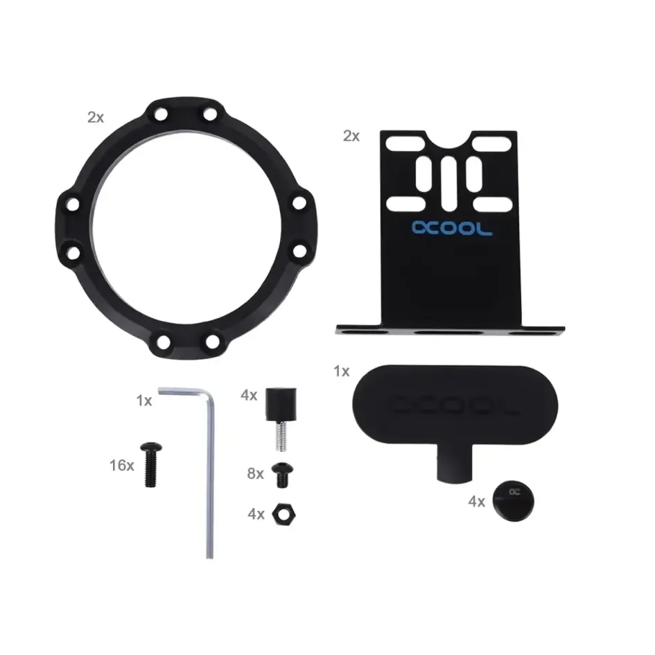 Адаптер приставка с вътрешна и външна резба Alphacool Eisdecke D5 Dual Acrylic Attachment 3x 1/4