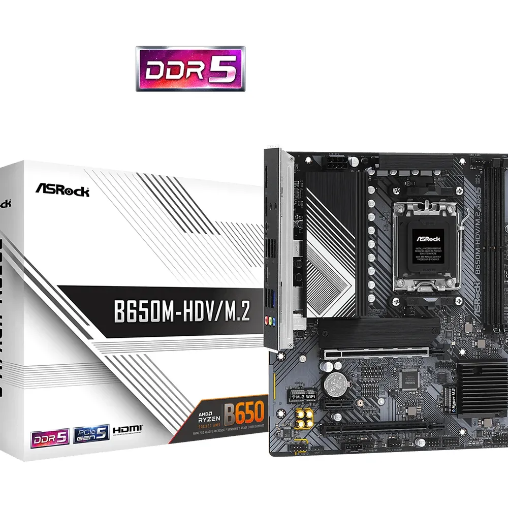 Дънна платка ASRock B650M-HDV/M.2, Socket AM5 2xDDR5