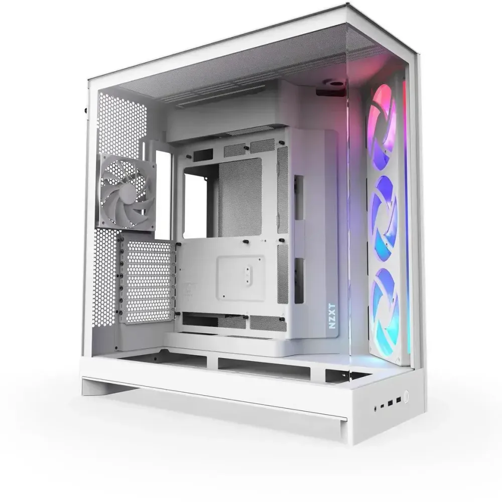 Кутия NZXT H9 Flow RGB Dual-Chamber - White