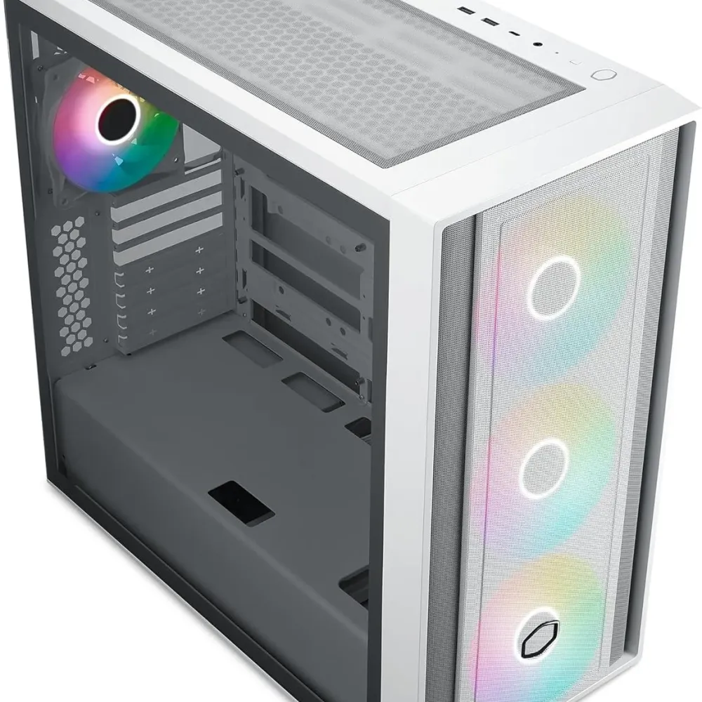 Кутия CoolerMaster MasterBox 600 - White ARGB