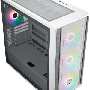 Кутия CoolerMaster MasterBox 600 - White ARGB