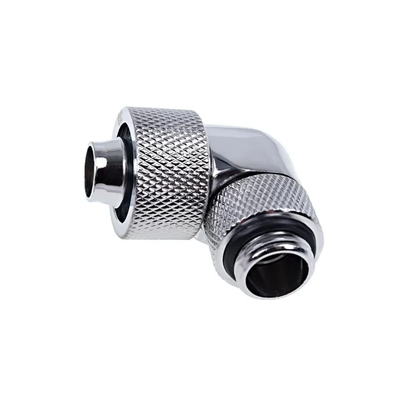 Фитинг Alphacool Eiszapfen, Удължител, 90°, 16/10mm, G1/4, Сребрист
