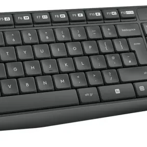 Kомплект безжични клавиатура с мишка Logitech MK235, Черен