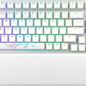 Геймърска безжична Клавиатура ASUS ROG Strix Scope II 96 - Moonlight White