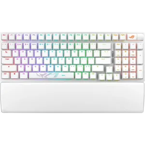 Геймърска безжична Клавиатура ASUS ROG Strix Scope II 96 - Moonlight White